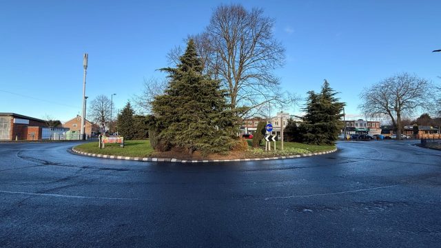 The Cottingham Road and Hall Road roundabout.